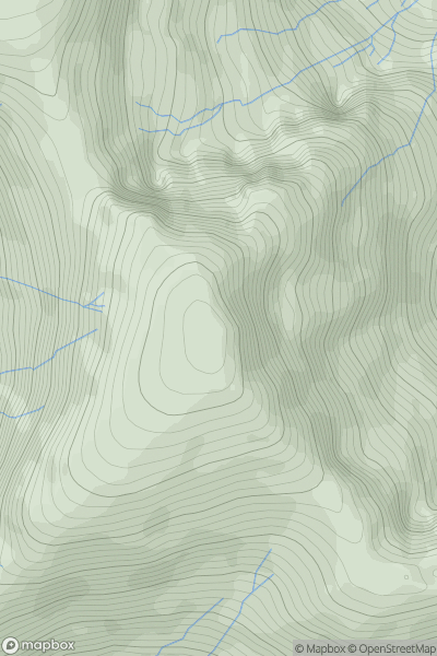 Thumbnail image for Aonach Beag [Fort William to Loch Treig & Loch Leven] showing contour plot for surrounding peak
